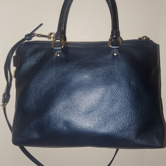 Coach Metallic Denim Exotic Trim Emma Satchel F38054 - Picture 3 of 8